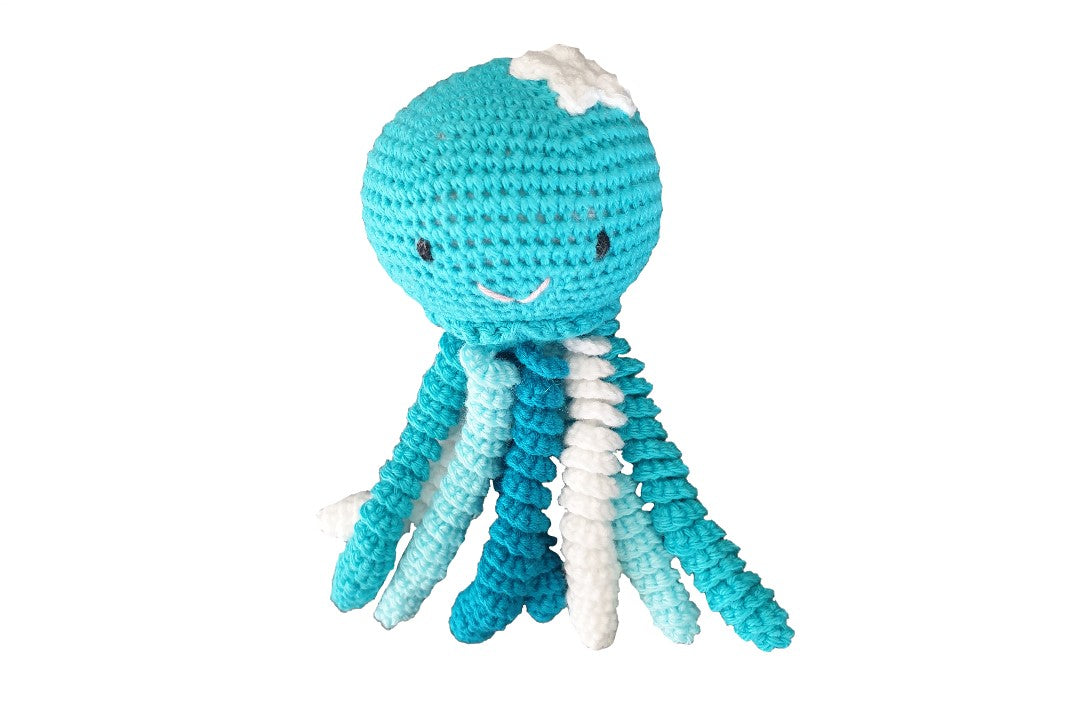 Pulpo amigurumi con flor (distintos colores)