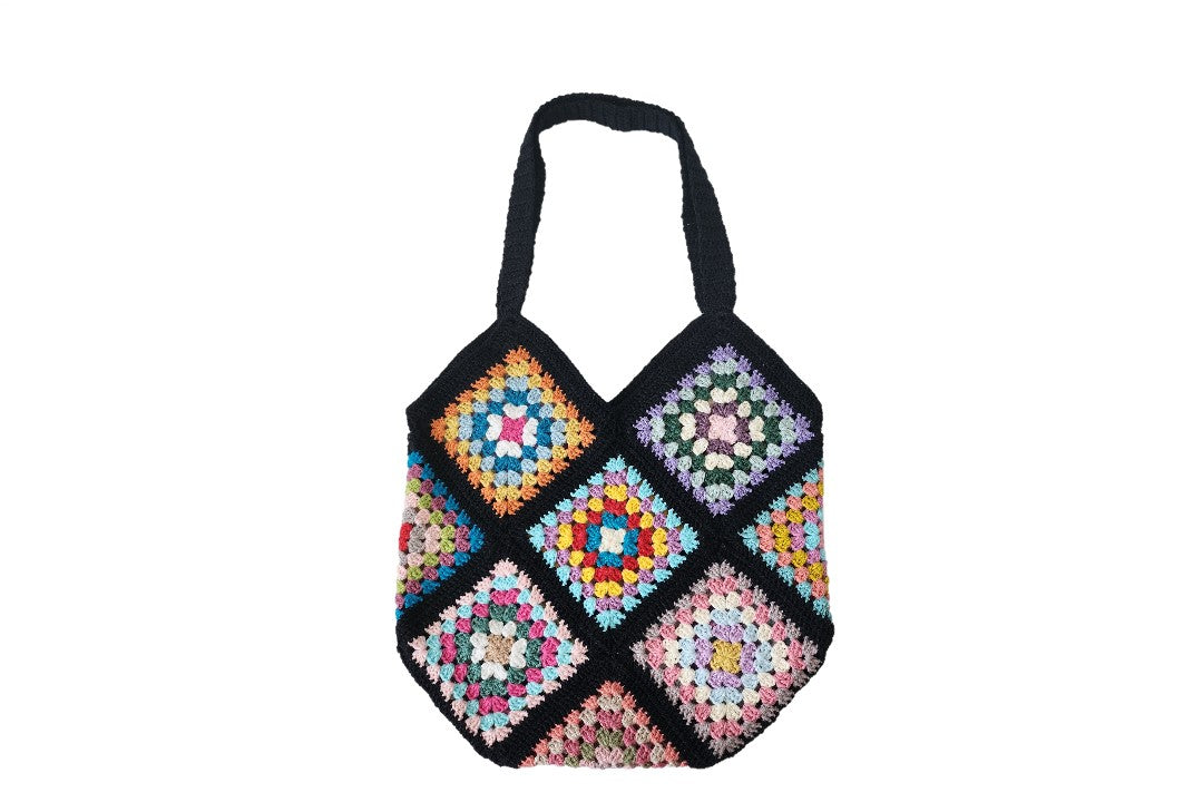 Bolso de crochet negro