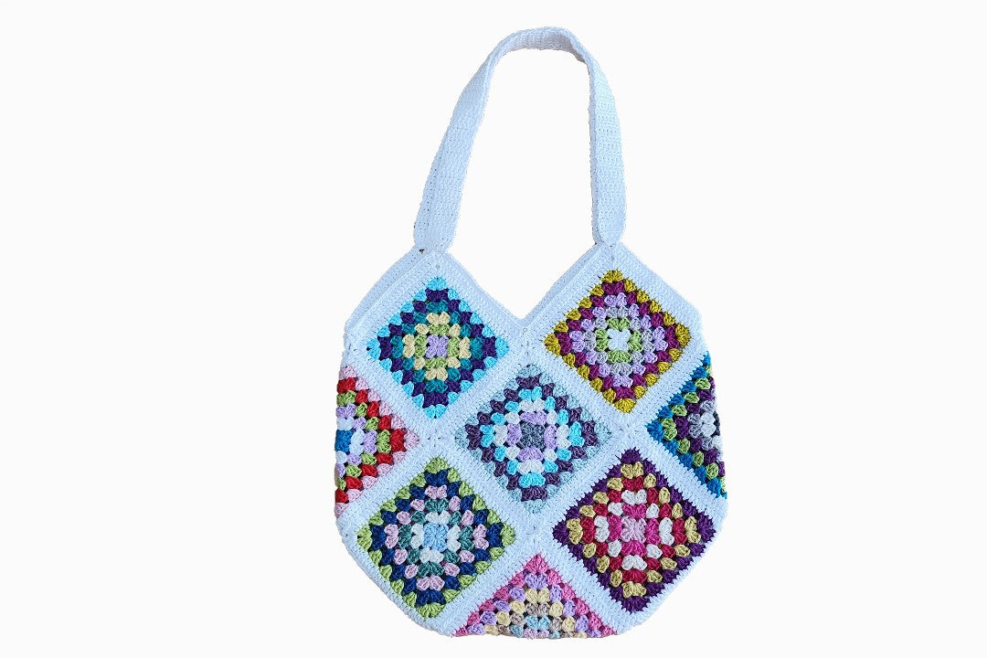 Bolso de crochet blanco