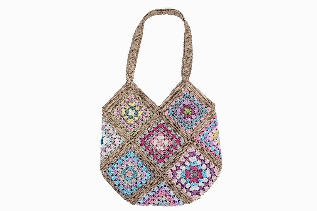 Bolso de crochet camel