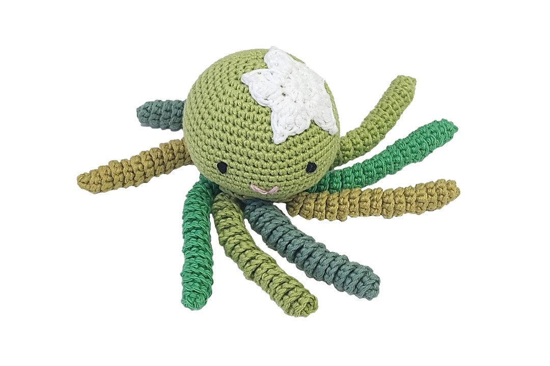 Pulpo amigurumi con flor (distintos colores)