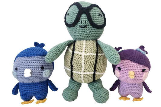 Amigurumi sonajero Pía