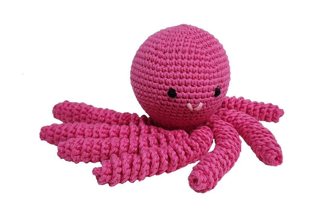 Pulpo de crochet unicolor (varios colores)