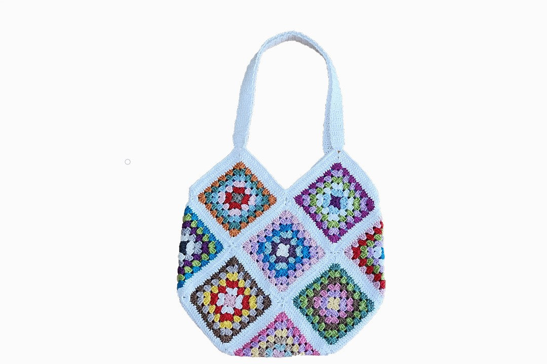 Bolso de crochet blanco