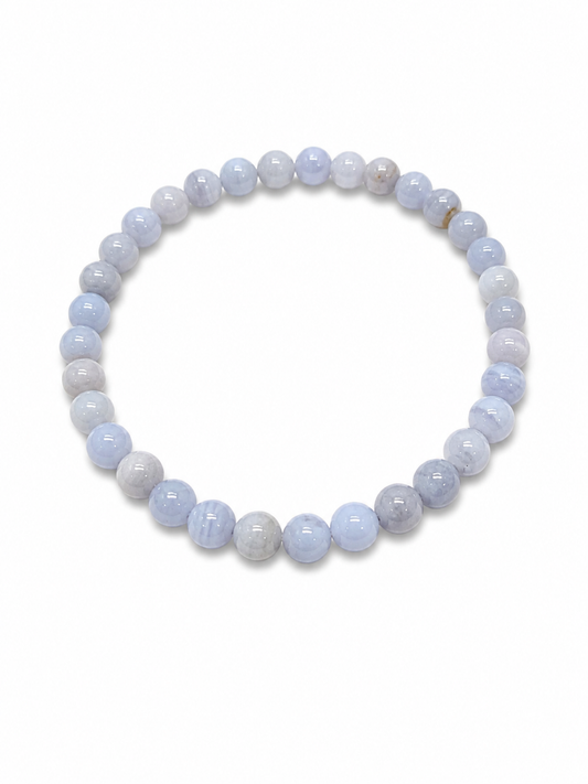 Pulsera de Calcedonia Azul 4mm