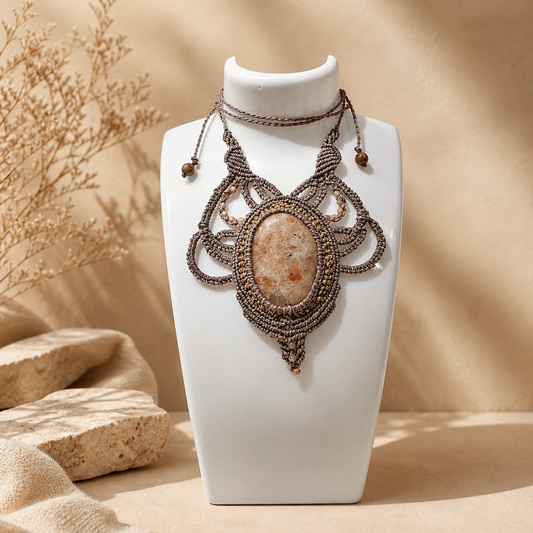 Collar “Luz Interior” – Piedra Sol y Unakita
