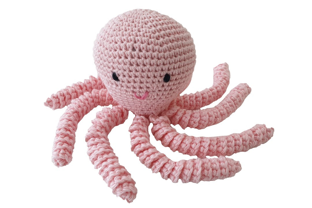 Pulpo de crochet unicolor (varios colores)